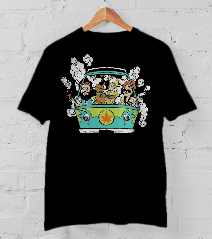 Cheech And Chong Scooby Doo Mystery Machine Smoke Adventure T-Shirt