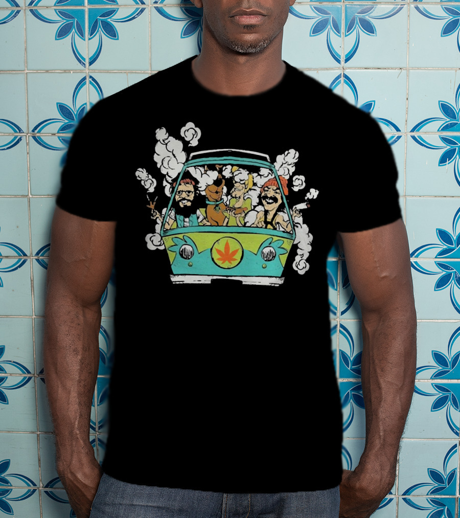 Cheech And Chong Scooby Doo Mystery Machine Smoke Adventure T-Shirt