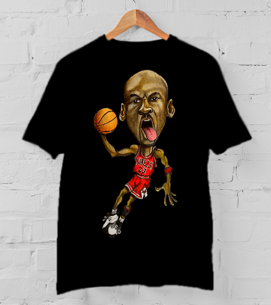 AIR Jordan Bulls 23 Caricature Basketball T-Shirt