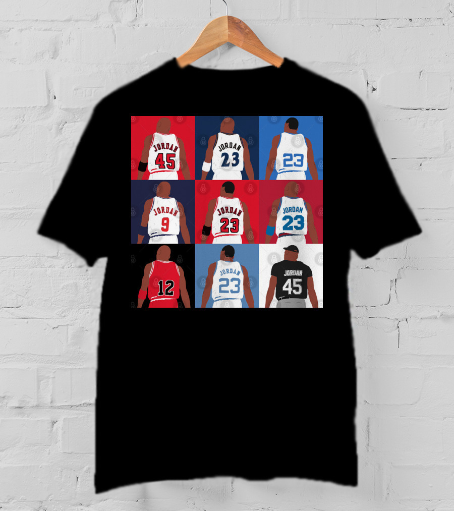 Michael Jordan Number Grid 23 45 9 12 T-Shirt