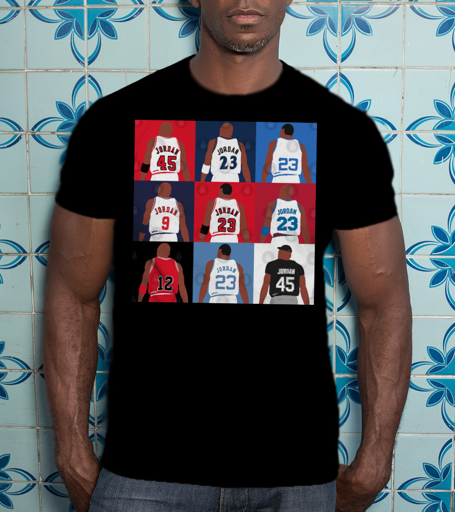 Michael Jordan Number Grid 23 45 9 12 T-Shirt