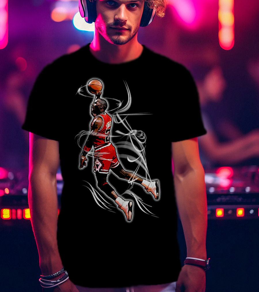 Michael Jordan Air Dunk Iconic Basketball Moment T-Shirt