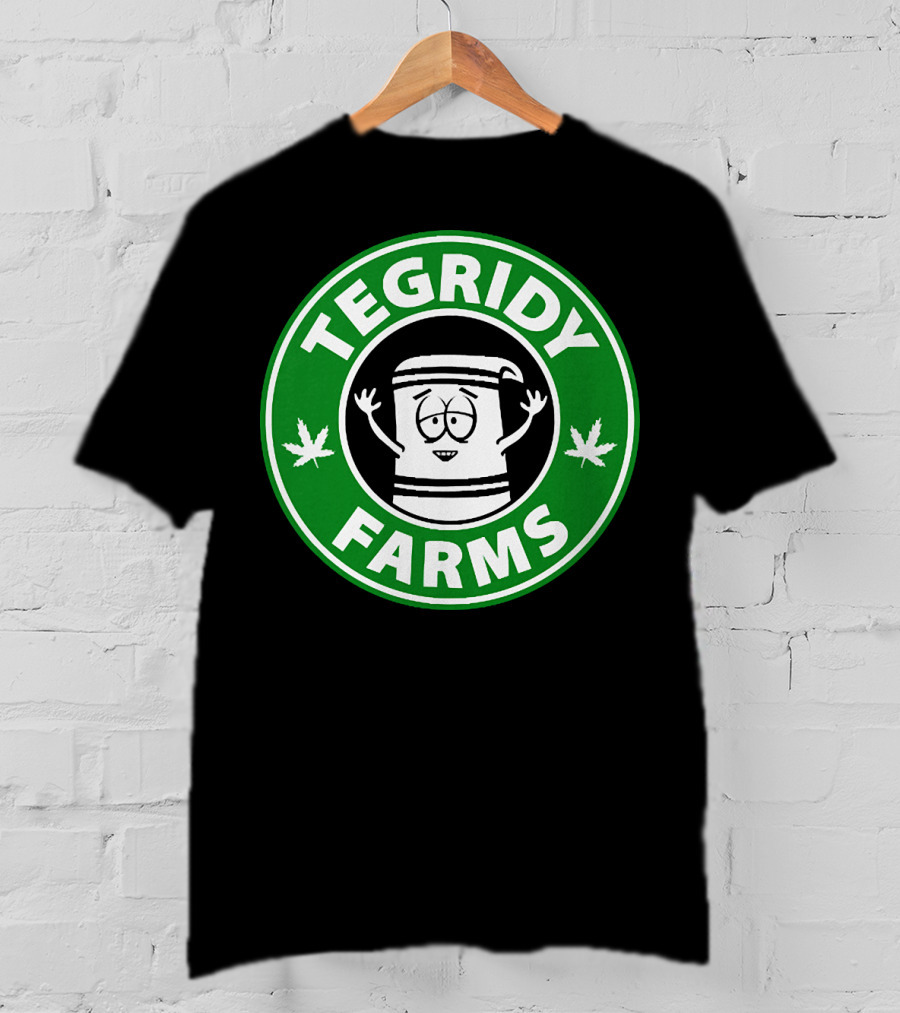 Tegridy Farms South Park Towelie Logo Cannabis Comedy T-Shirt