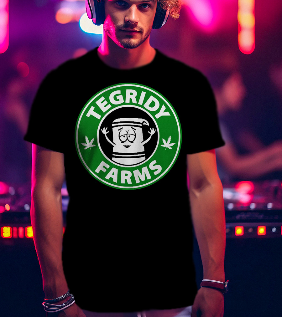 Tegridy Farms South Park Towelie Logo Cannabis Comedy T-Shirt