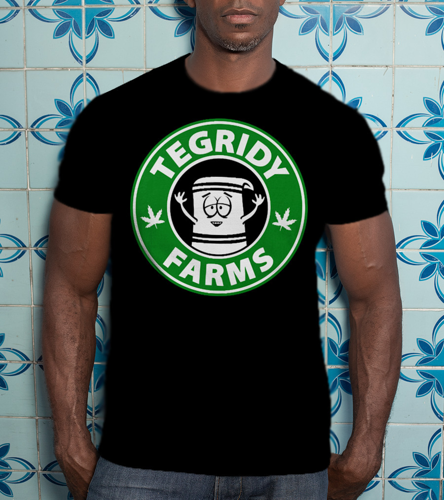 Tegridy Farms South Park Towelie Logo Cannabis Comedy T-Shirt