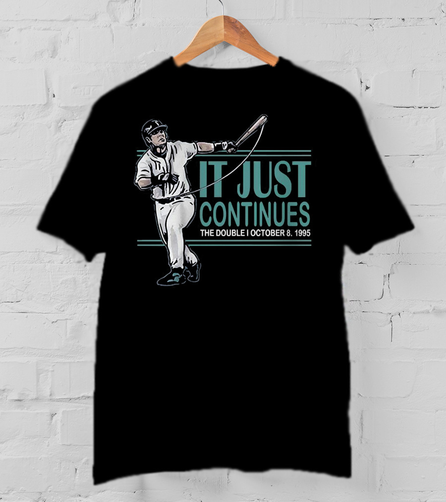 IT JUST CONTINUES The Double I October 8 1995 Baseball Player T-Shirt
