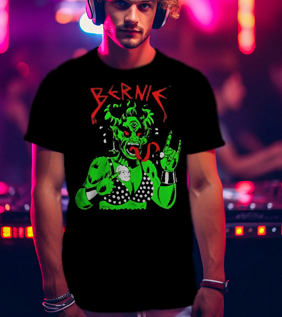 Bernie Sanders Metal Green Satan Symbolic T-Shirt