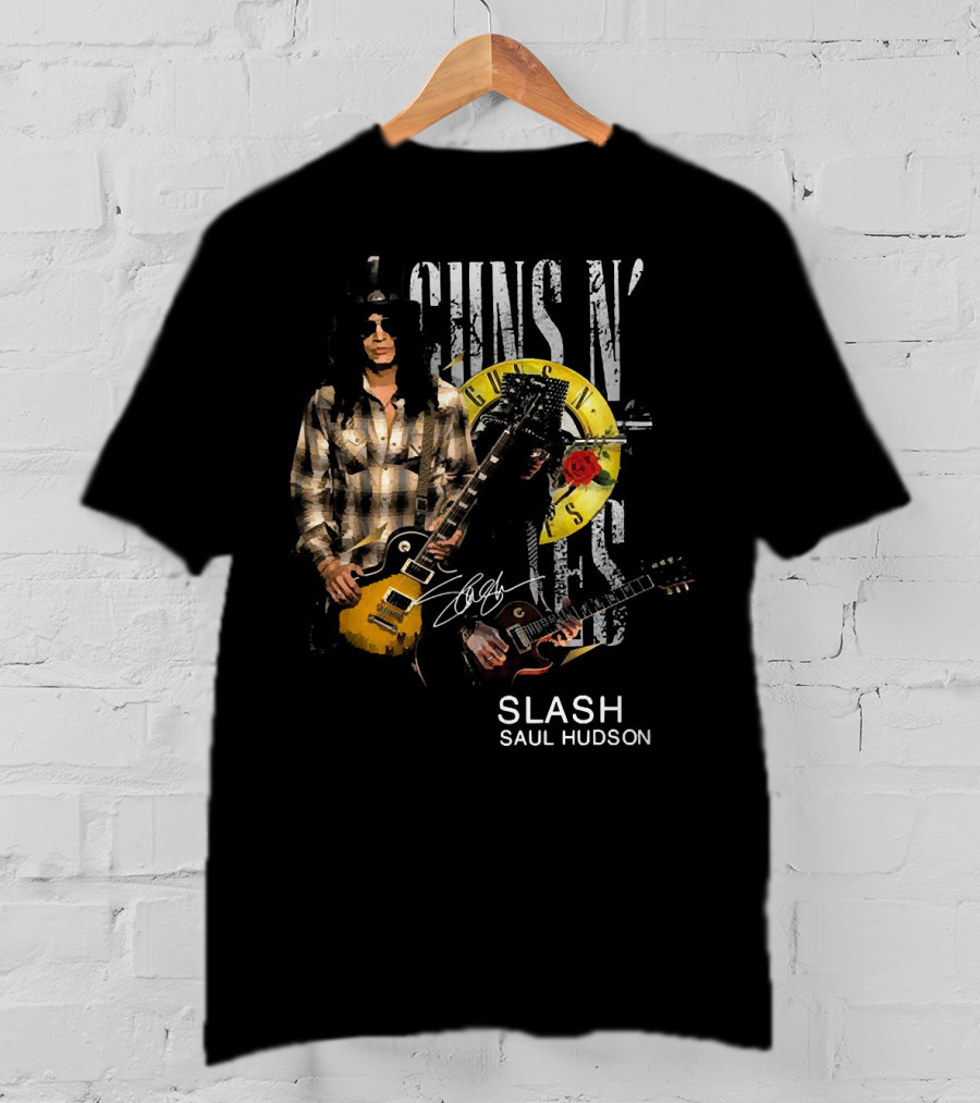Guns N’ Roses Slash Saul Hudson Signature Image T-Shirt