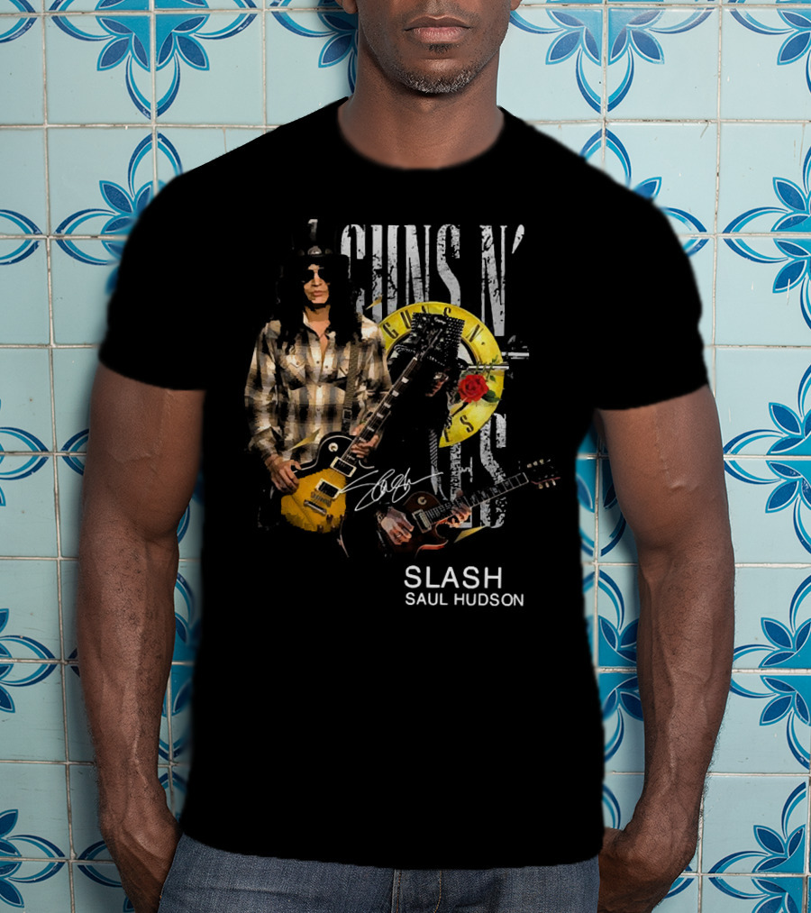 Guns N’ Roses Slash Saul Hudson Signature Image T-Shirt