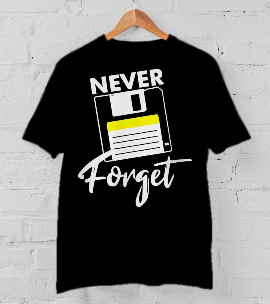 Never Forget Nerd Nerds Floppy Disk T-Shirt