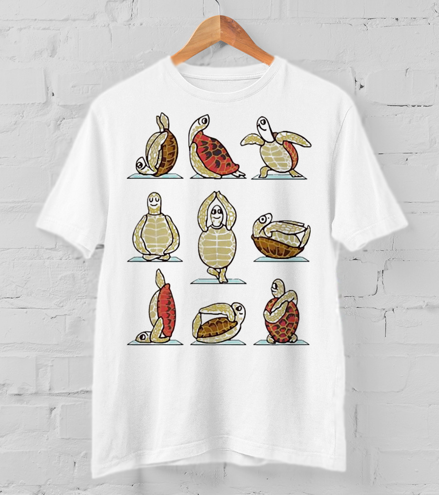 Turtle Yoga Poses Collection T-Shirt