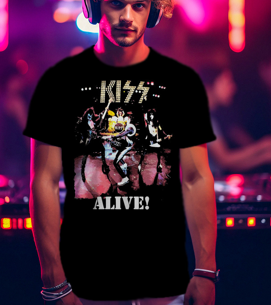 KISS Alive Concert Performance Visual T-Shirt
