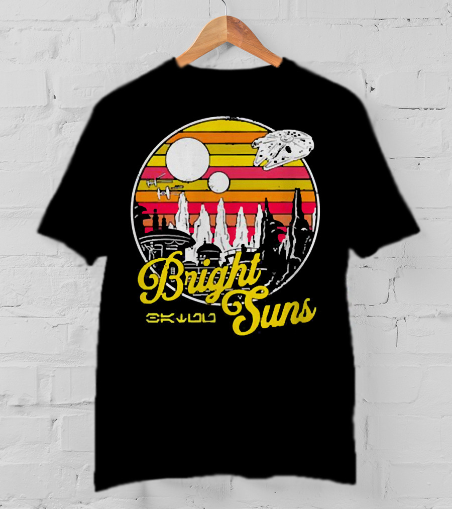 Bright Suns Star Wars Inspired Galactic Sunset Scene T-Shirt