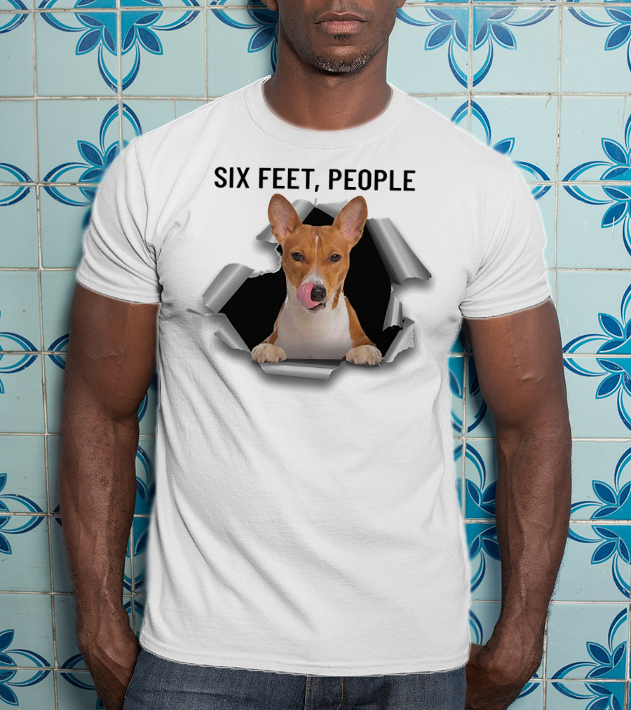 Six Feet People Basenji Torn Ripper T-Shirt