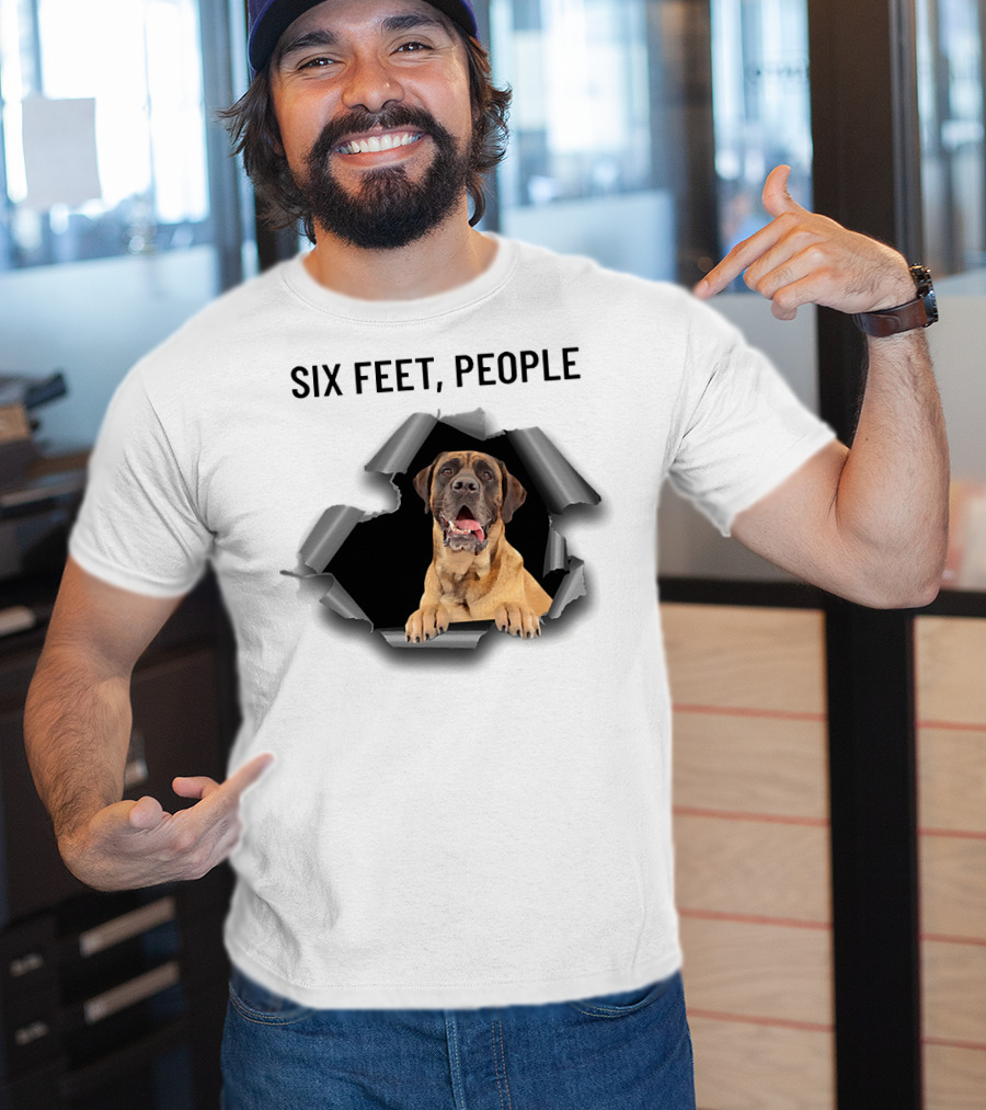 Six Feet People English Mastiff Ripping Through T-Shirt