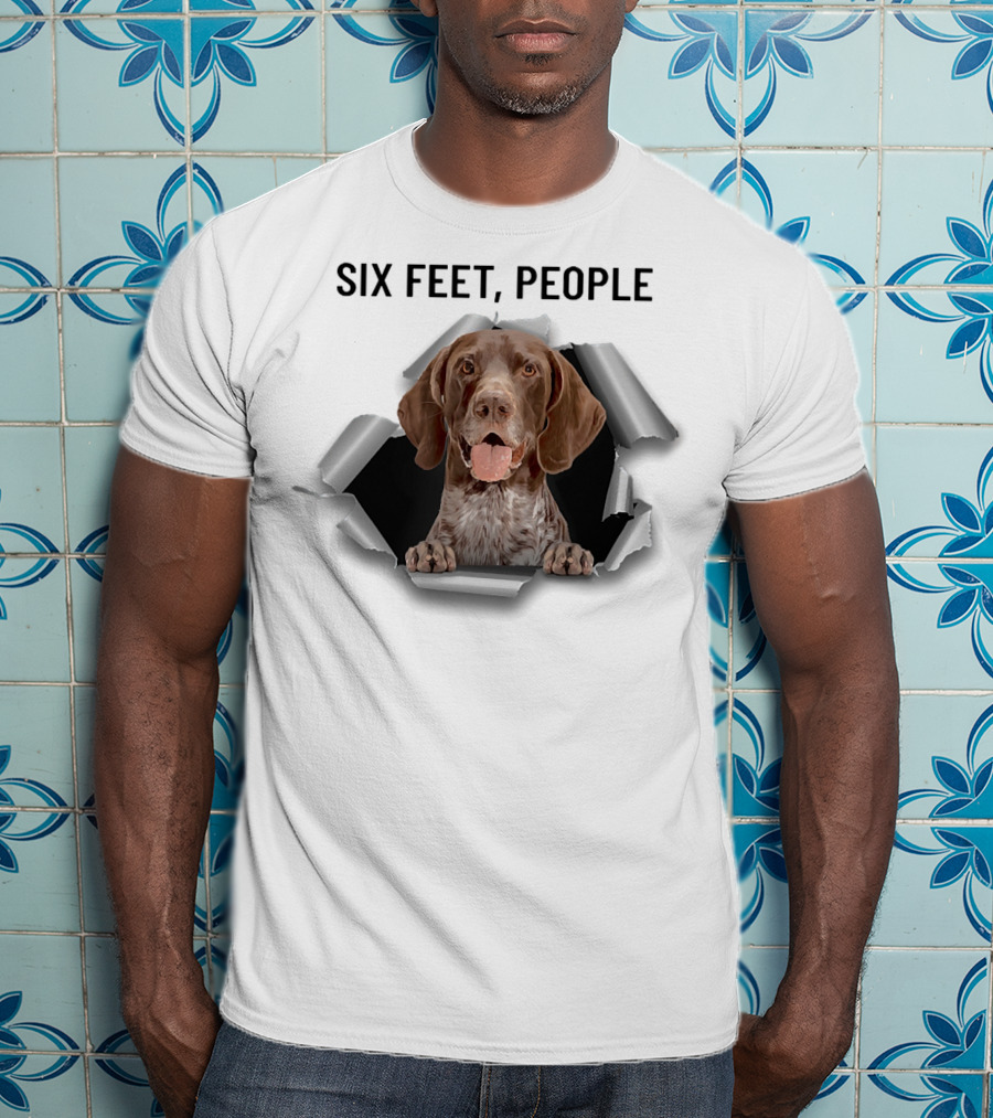 Six Feet People German Shepherd Pointer Torn Ripper T-Shirt