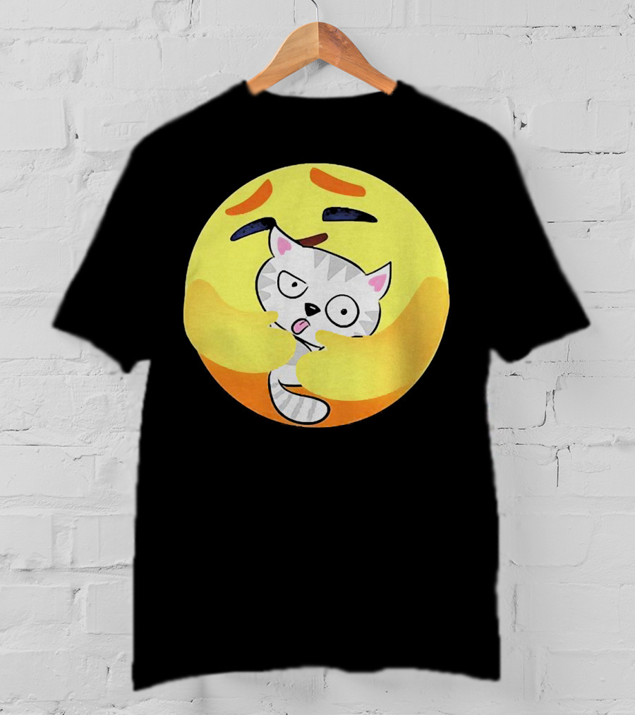 Icon Care Emoji Embrace Cat T-Shirt