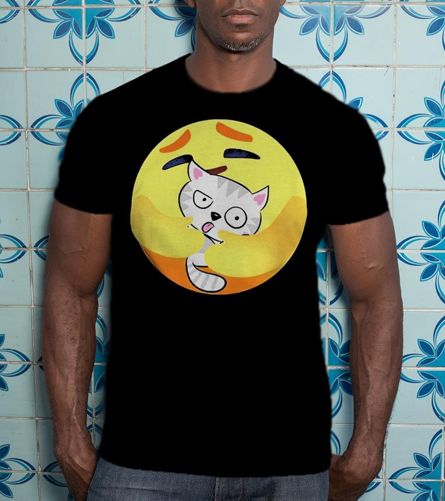 Icon Care Emoji Embrace Cat T-Shirt