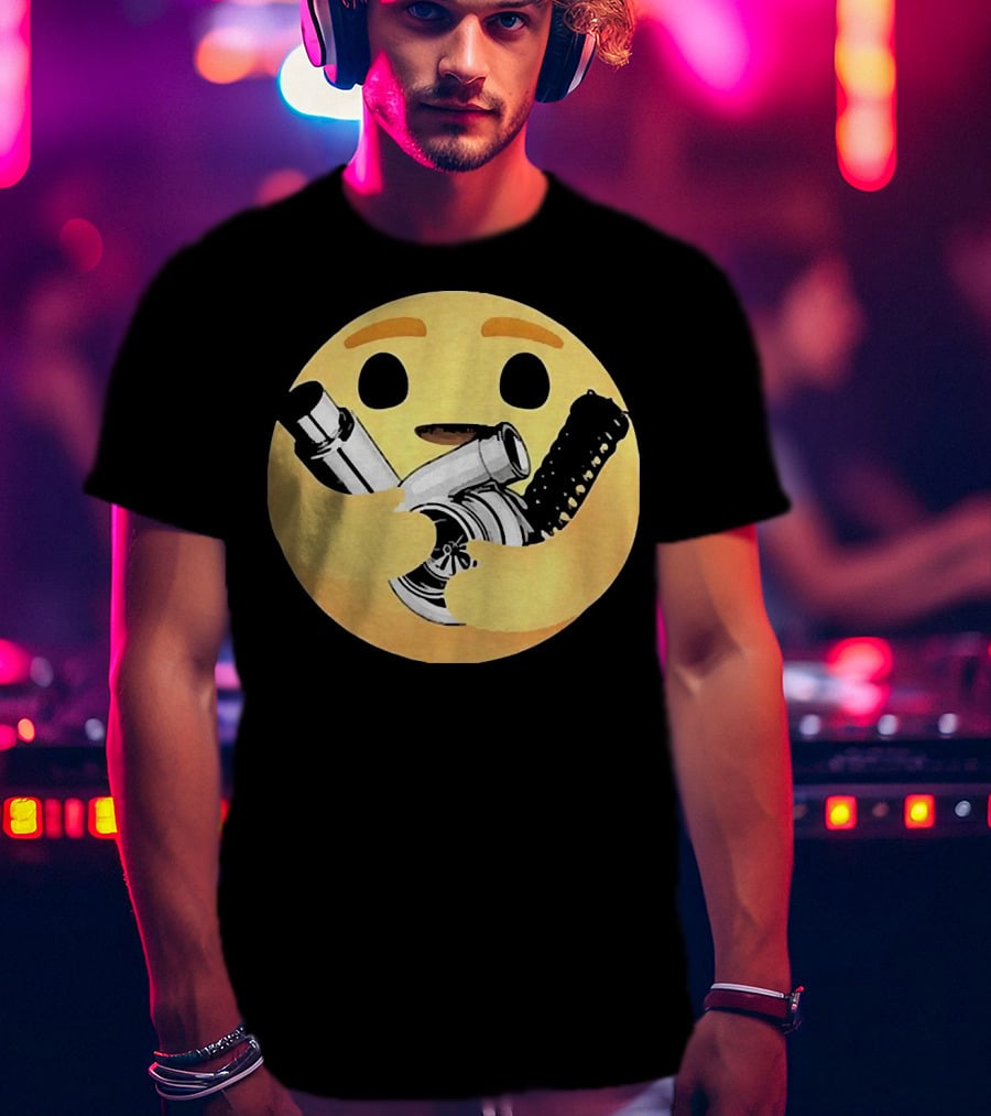 Hugging Emoji Turbocharger Car Enthusiast T-Shirt