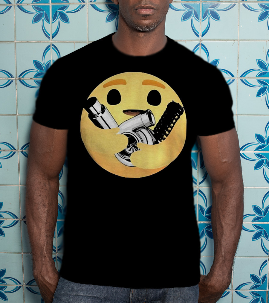 Hugging Emoji Turbocharger Car Enthusiast T-Shirt
