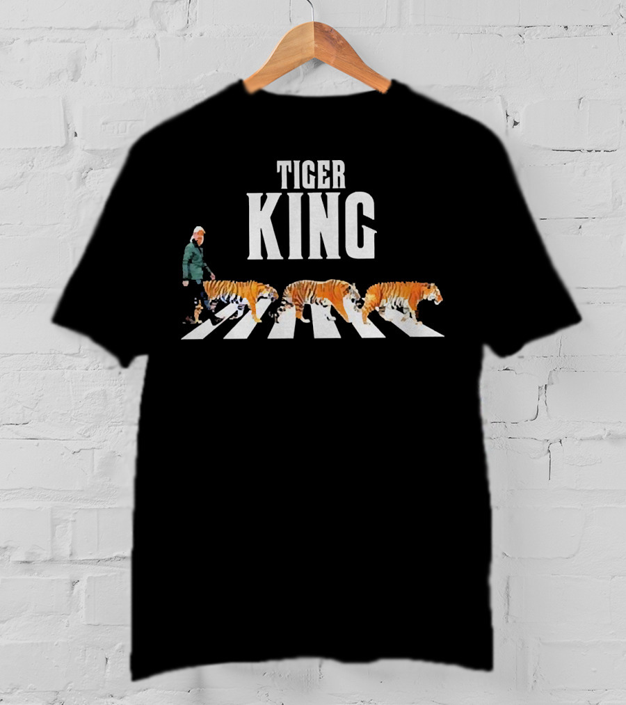 Tiger King Abbey Road Parody With Joe Exotic And Tigers T-Shirt