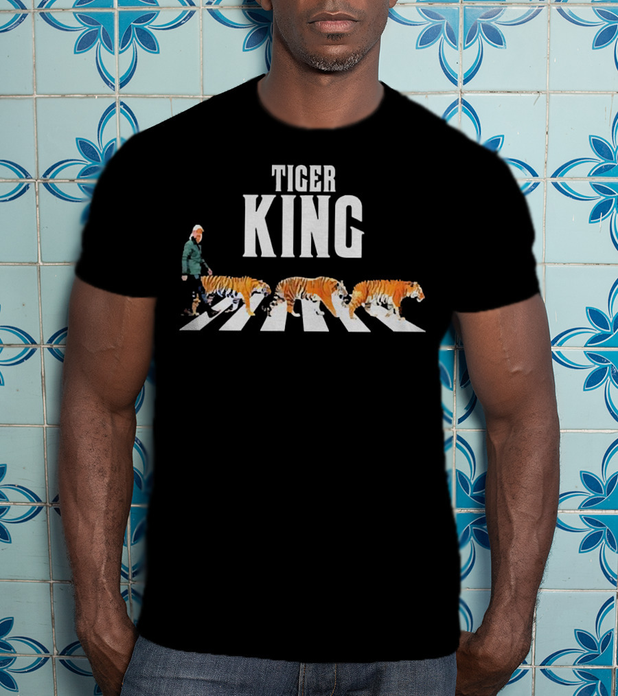 Tiger King Abbey Road Parody With Joe Exotic And Tigers T-Shirt
