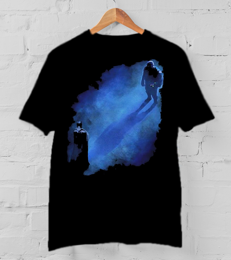 Batman Versus Thanos Blue Shadow Showdown T-Shirt