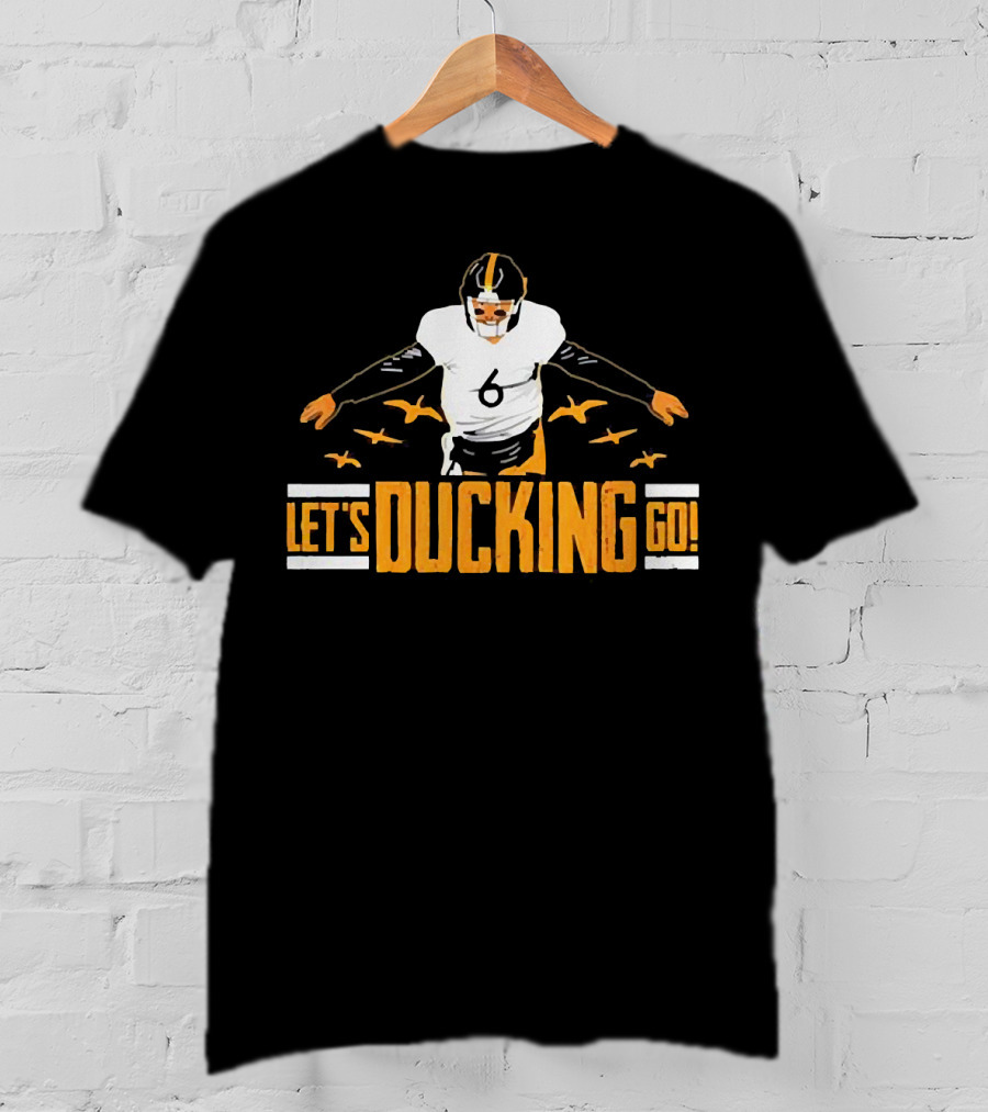 Let's Ducking Go Devlin Hodges Number Six Football T-Shirt