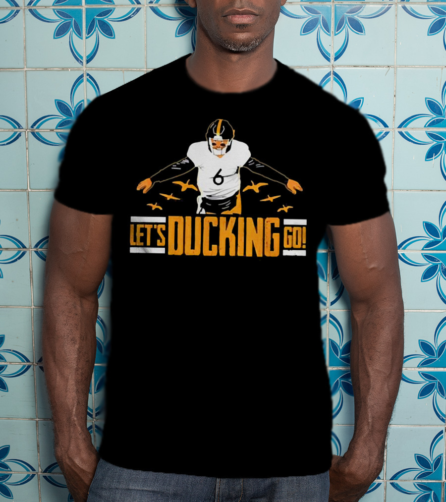 Let's Ducking Go Devlin Hodges Number Six Football T-Shirt