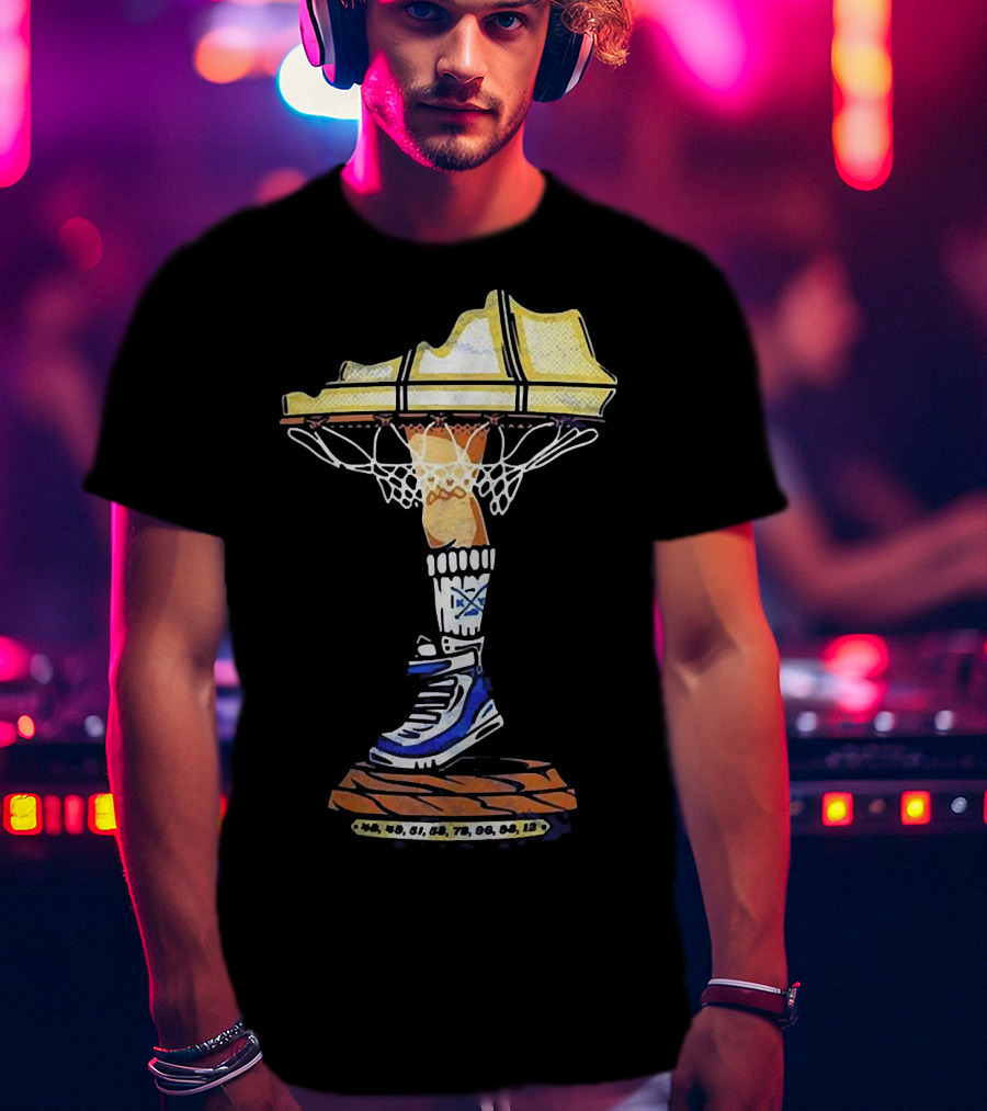 Kentucky Basketball Shoe Leg Lamp With State Map And Hoop T-Shirt