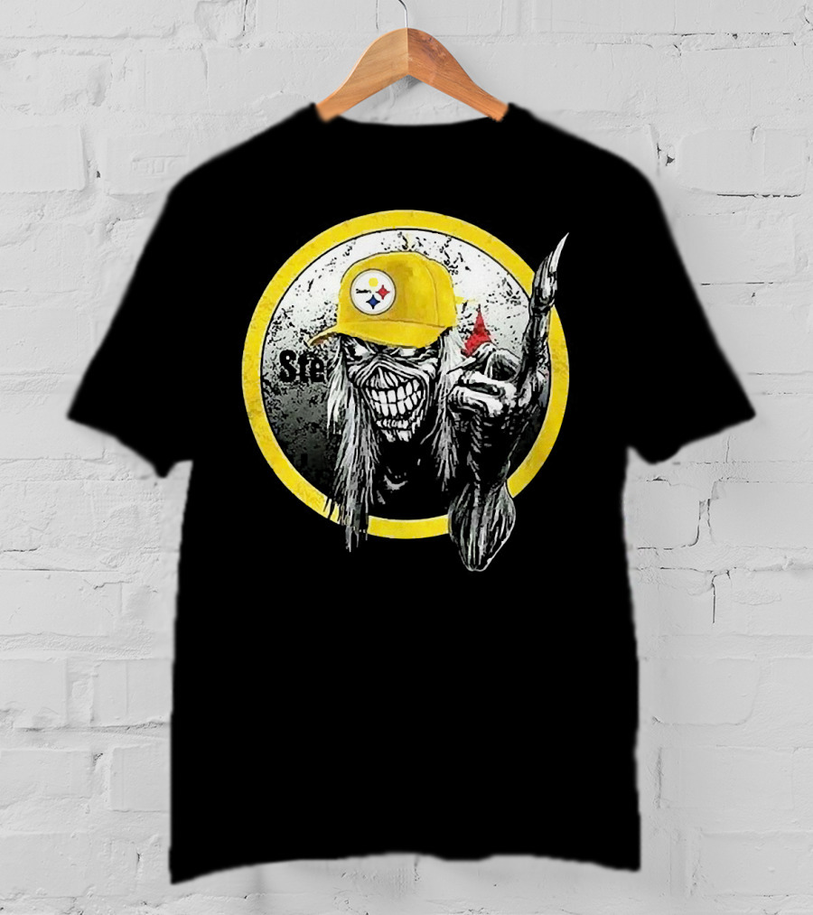 Pittsburgh Steelers Skull Fan T-Shirt