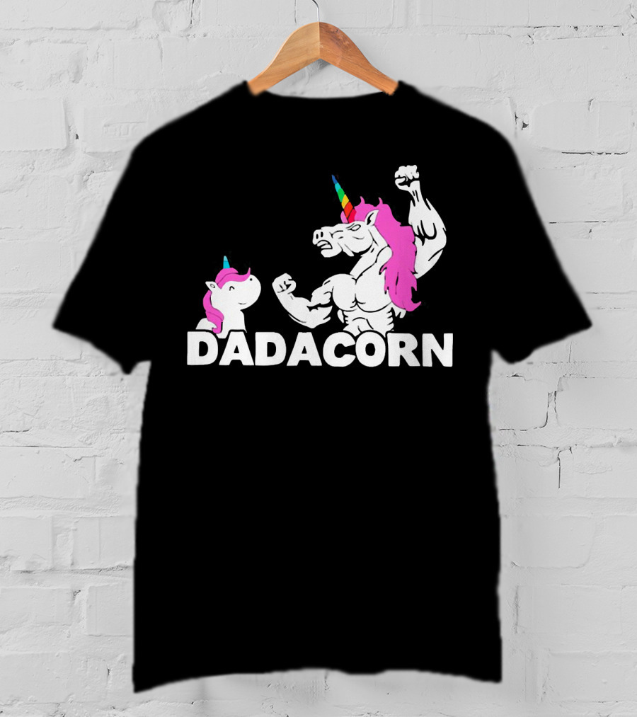 Dadacorn Unicorn Dad Muscular Fantasy T-Shirt
