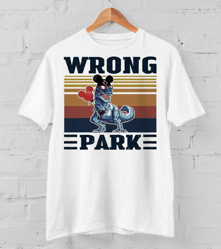 Wrong Park Dinosaur Rex Mickey Balloon T-Shirt
