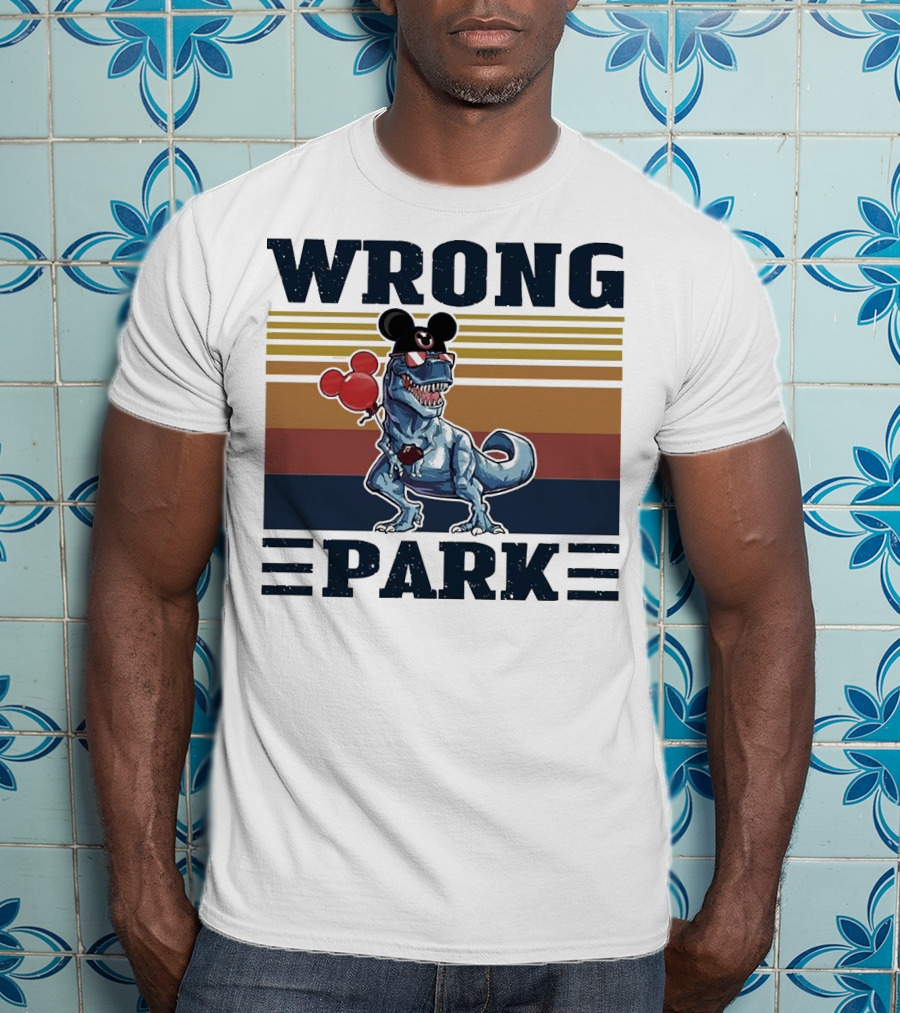 Wrong Park Dinosaur Rex Mickey Balloon T-Shirt
