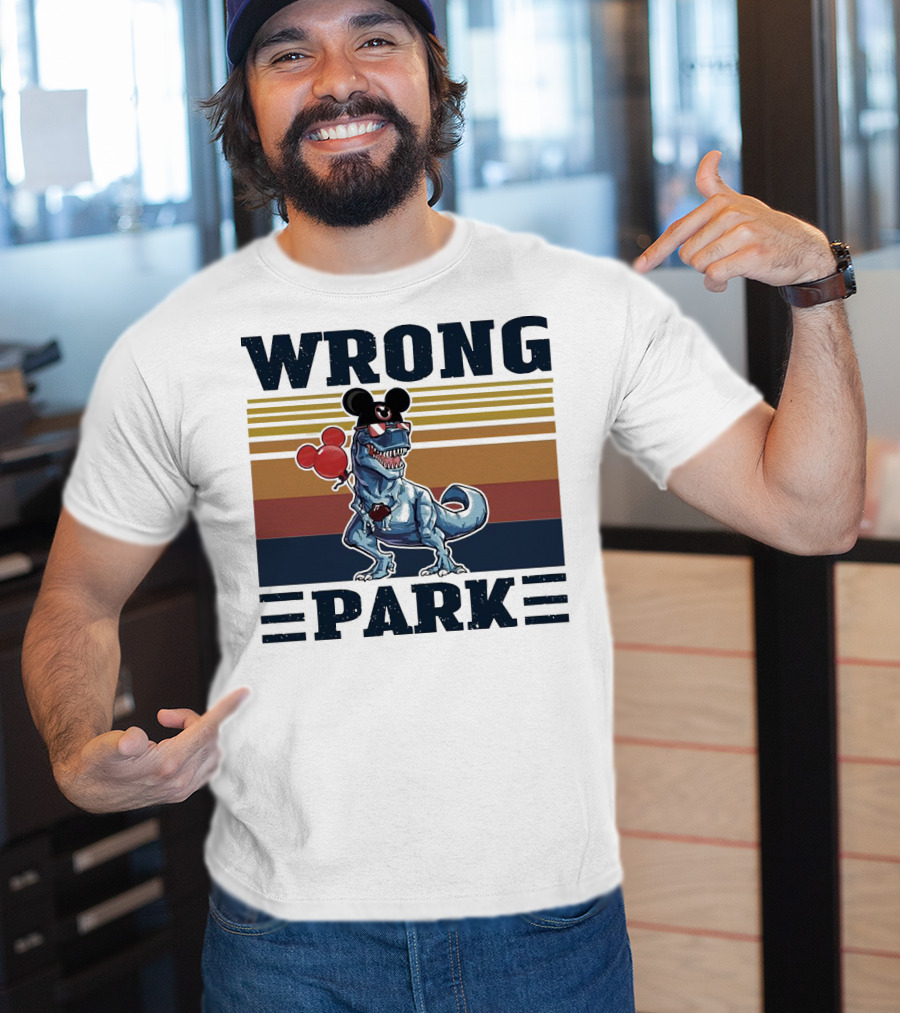 Wrong Park Dinosaur Rex Mickey Balloon T-Shirt