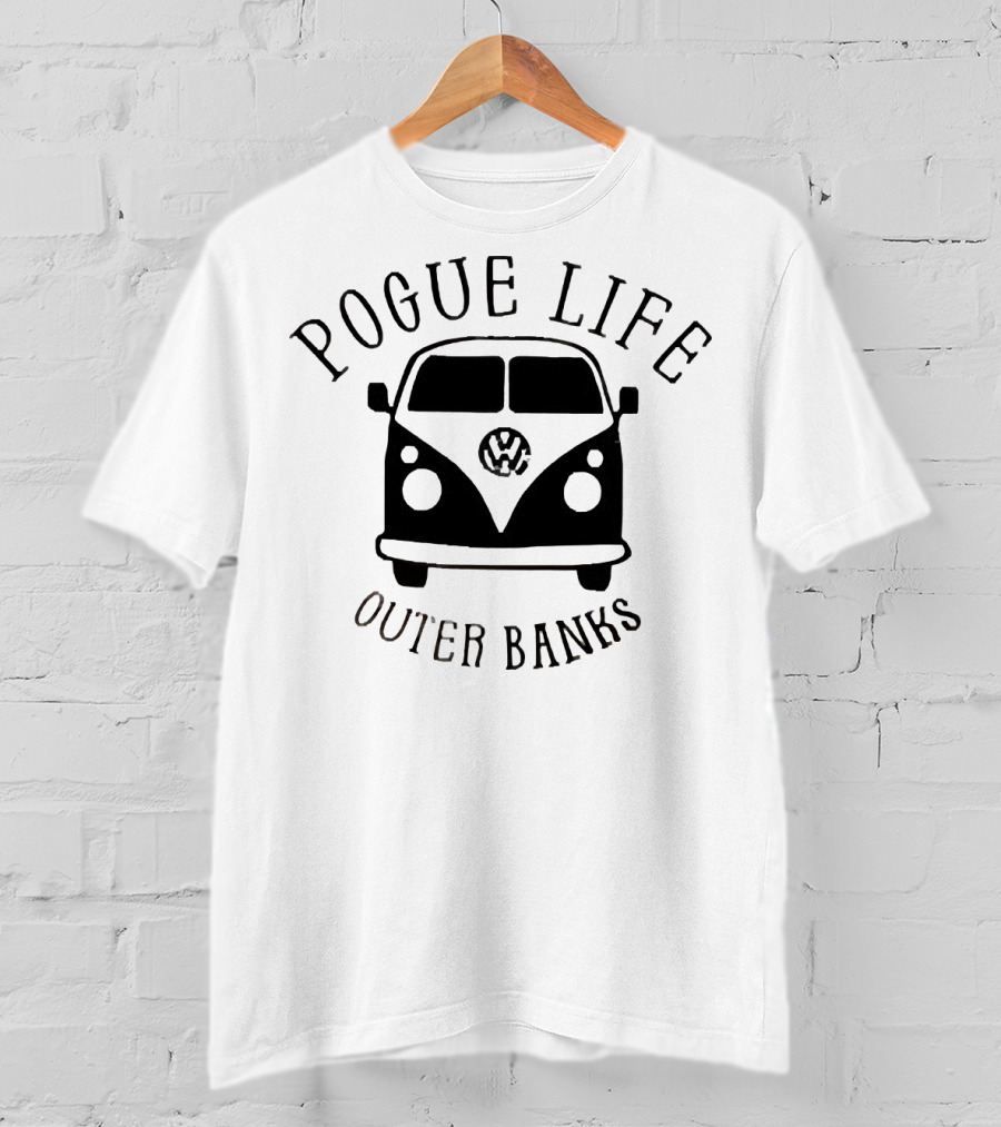 Pogue Life VW Hippie Car Outer Banks T-Shirt