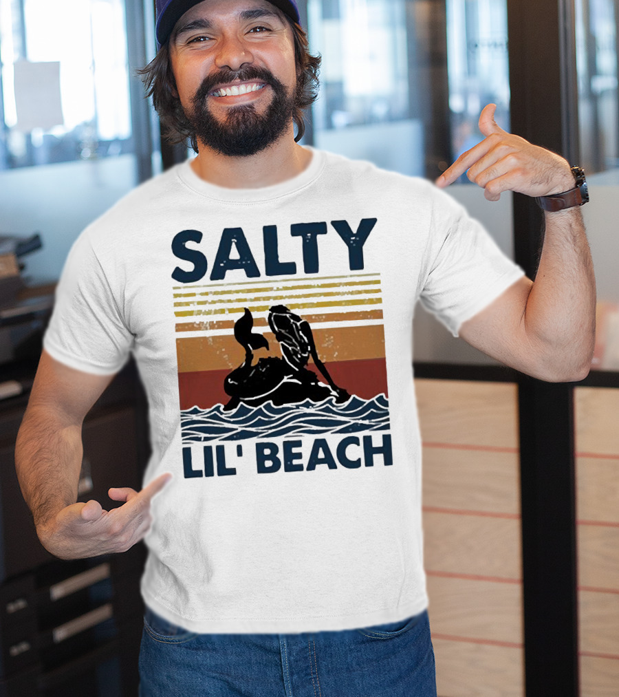 Salty Lil’ Beach Mermaid Vintage Wave T-Shirt