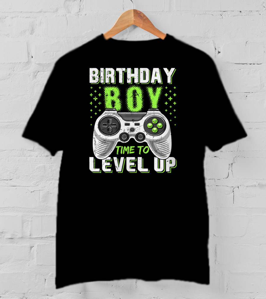 Birthday Boy Time To Level Up Video Game Controller T-Shirt