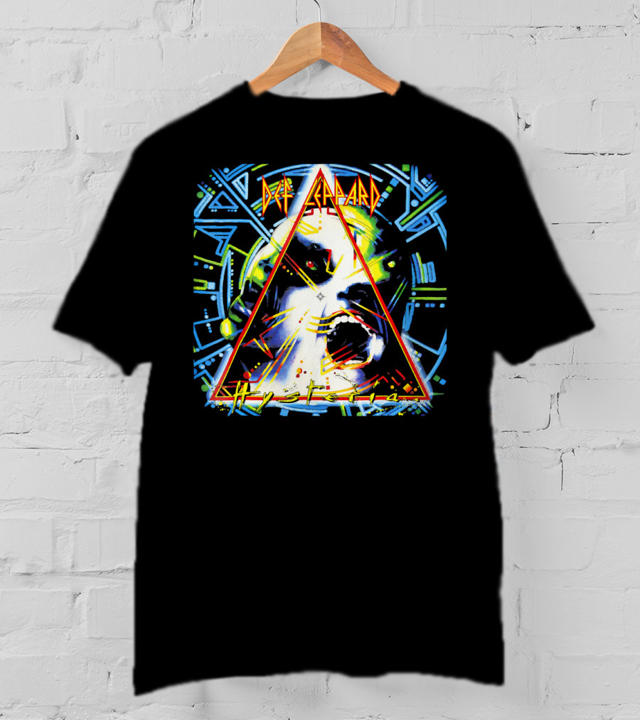 Def Leppard Hysteria Album Cover Art Iconic Triangle T-Shirt