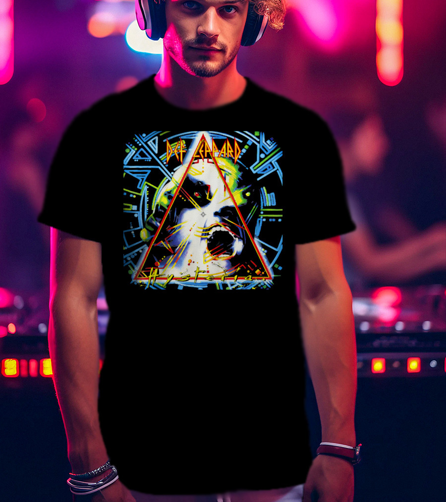 Def Leppard Hysteria Album Cover Art Iconic Triangle T-Shirt