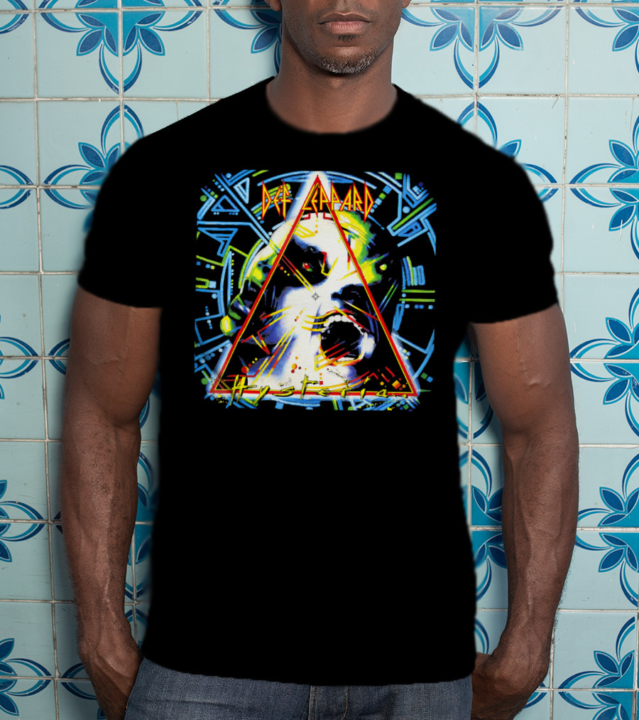 Def Leppard Hysteria Album Cover Art Iconic Triangle T-Shirt