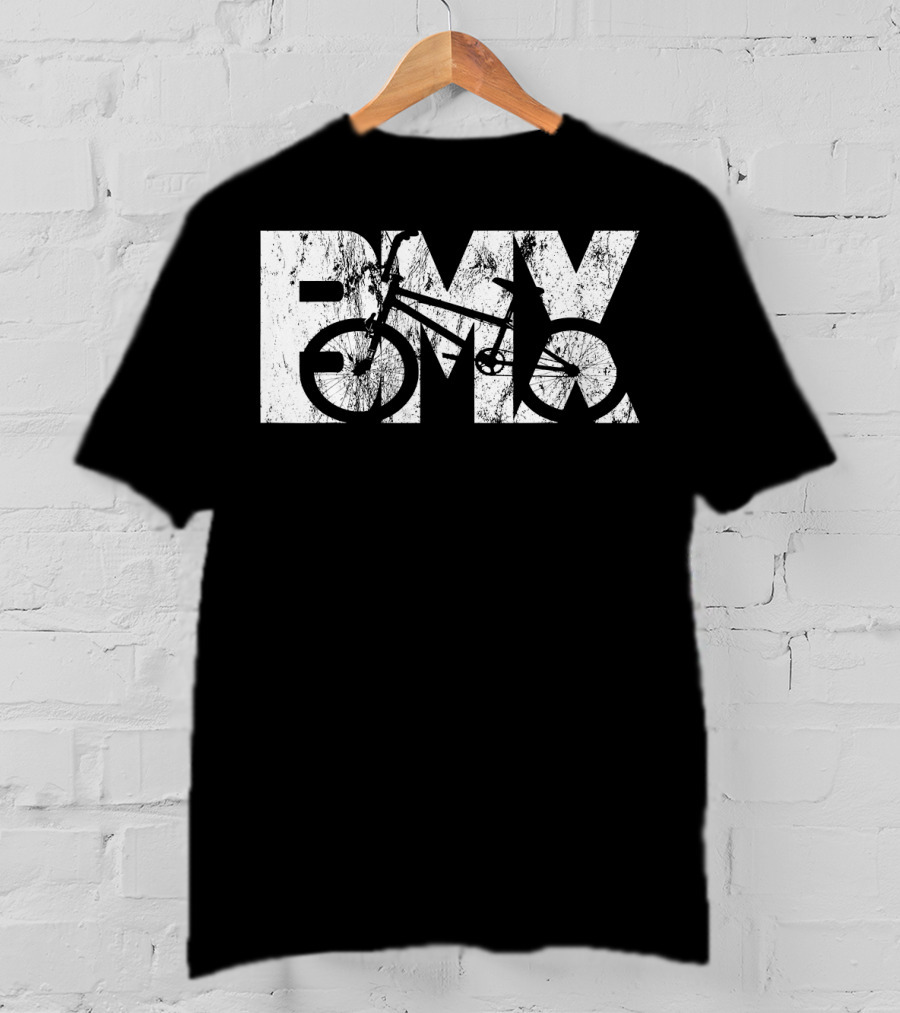 Cool Vintage BMX Bike Racing Fan Text With Bicycle T-Shirt