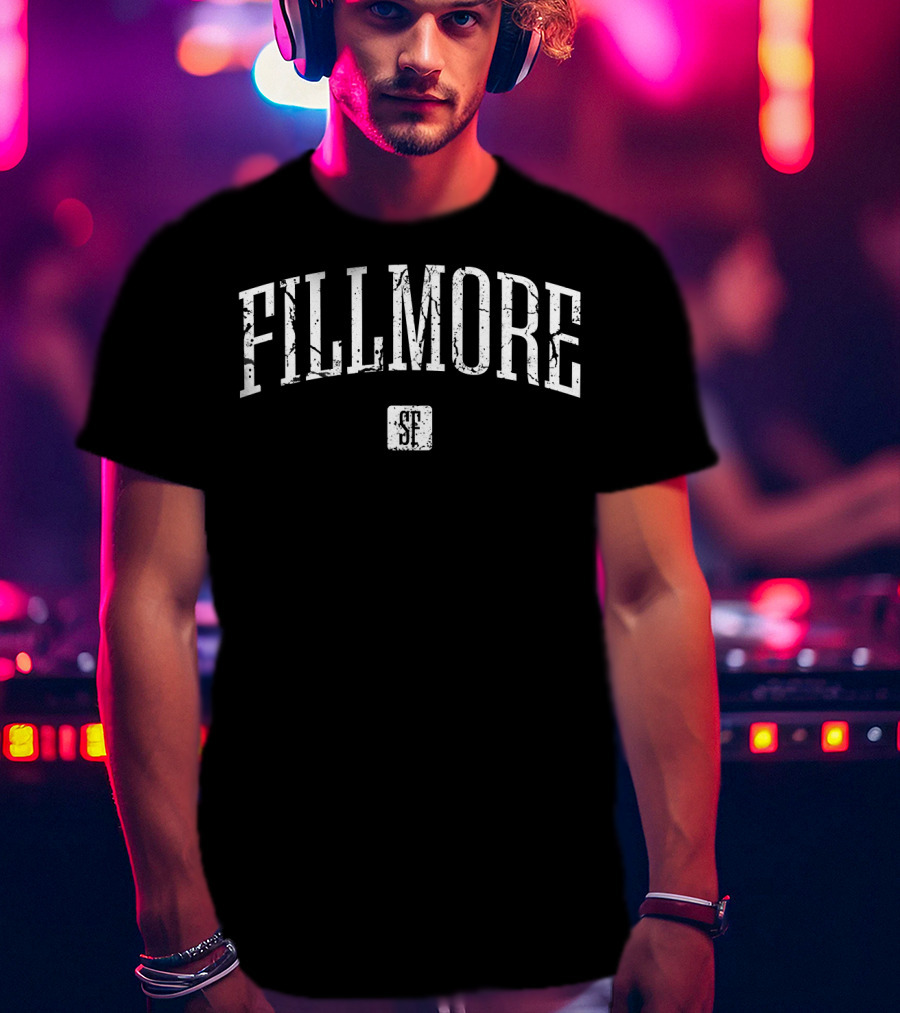 Fillmore SF San Francisco Distressed Arch T-Shirt