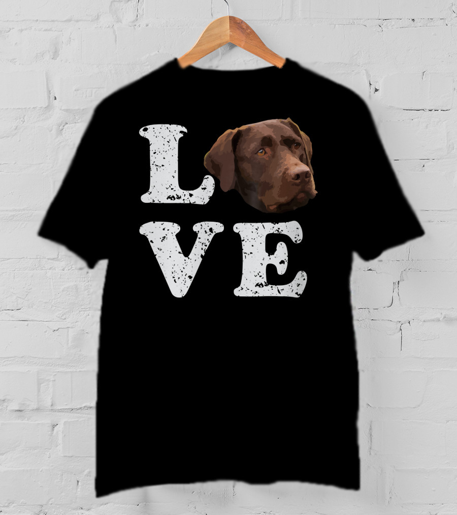 Love My Chocolate Lab Labrador Retriever Dog T-Shirt