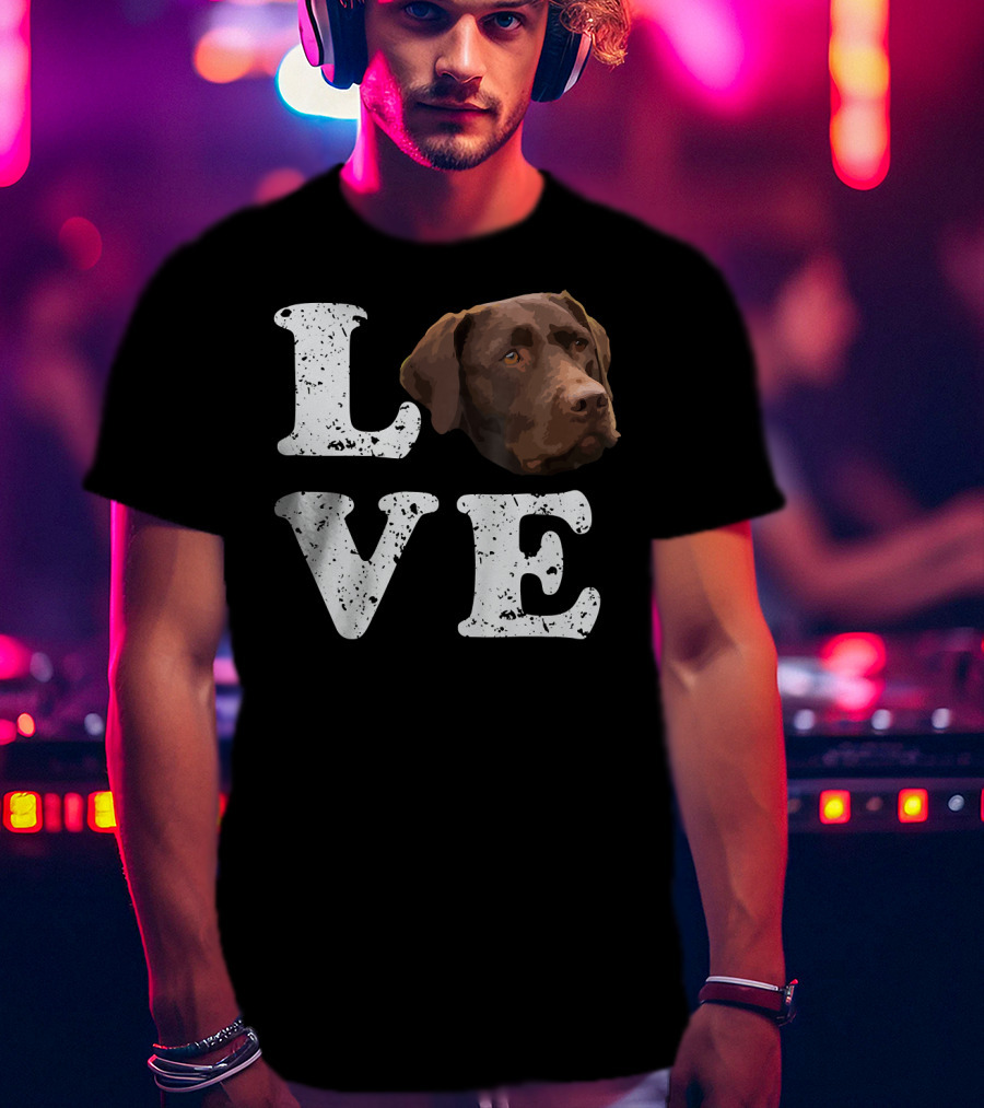 Love My Chocolate Lab Labrador Retriever Dog T-Shirt