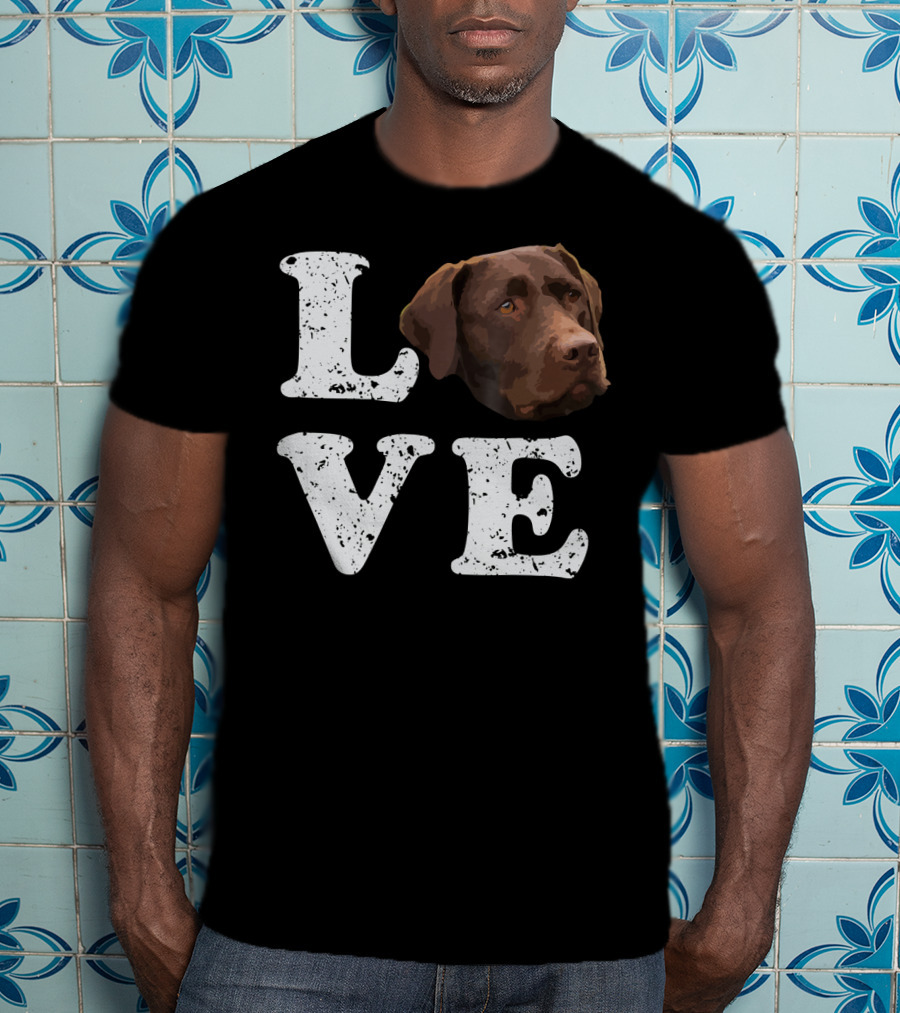 Love My Chocolate Lab Labrador Retriever Dog T-Shirt