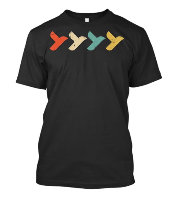 Retro Vintage Flying Bird Pattern Classic T-Shirt