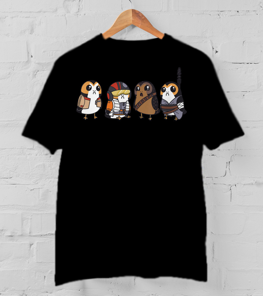 Star Wars Porgs In Iconic Costumes Of Beloved Characters T-Shirt