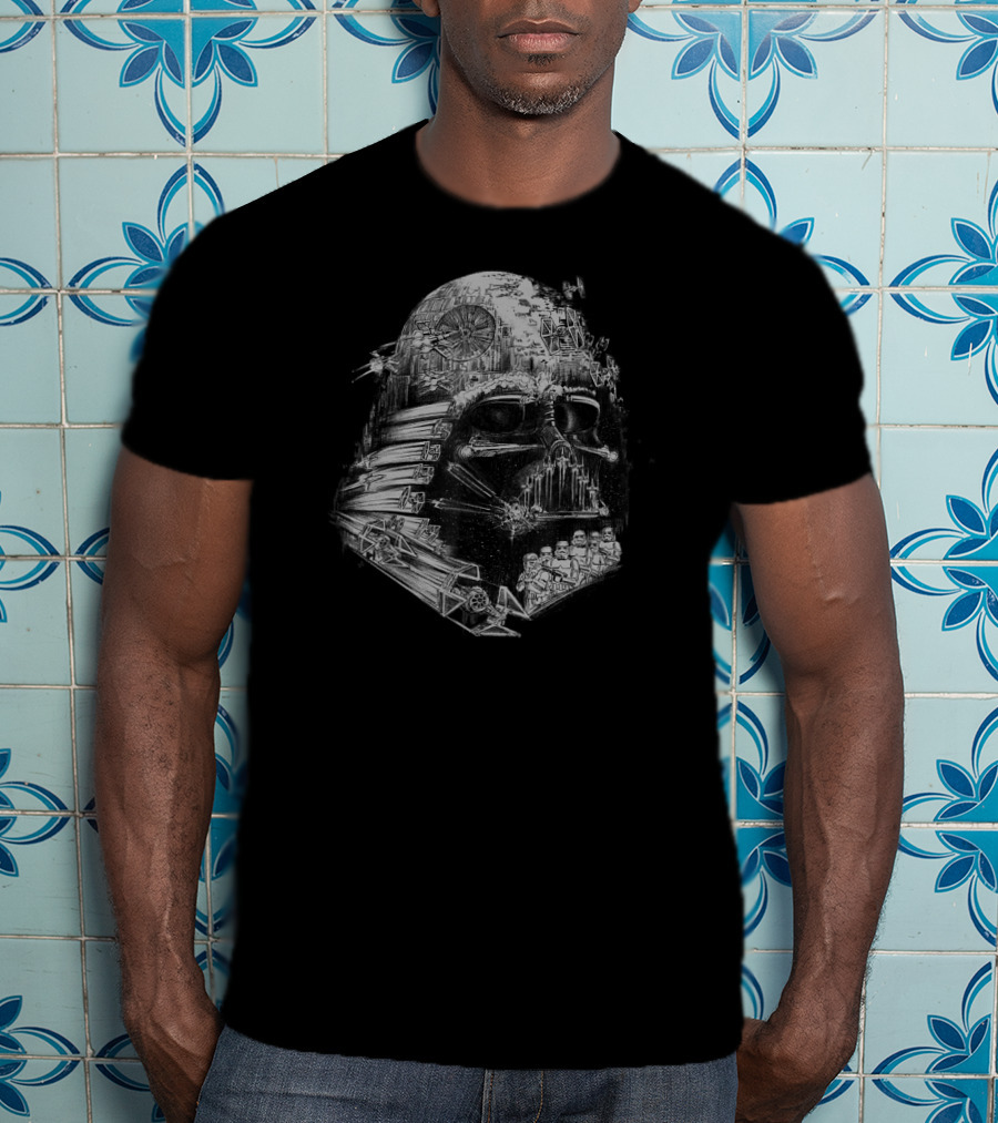 Star Wars Darth Vader Iconic Space Battle Empire Forces T-Shirt