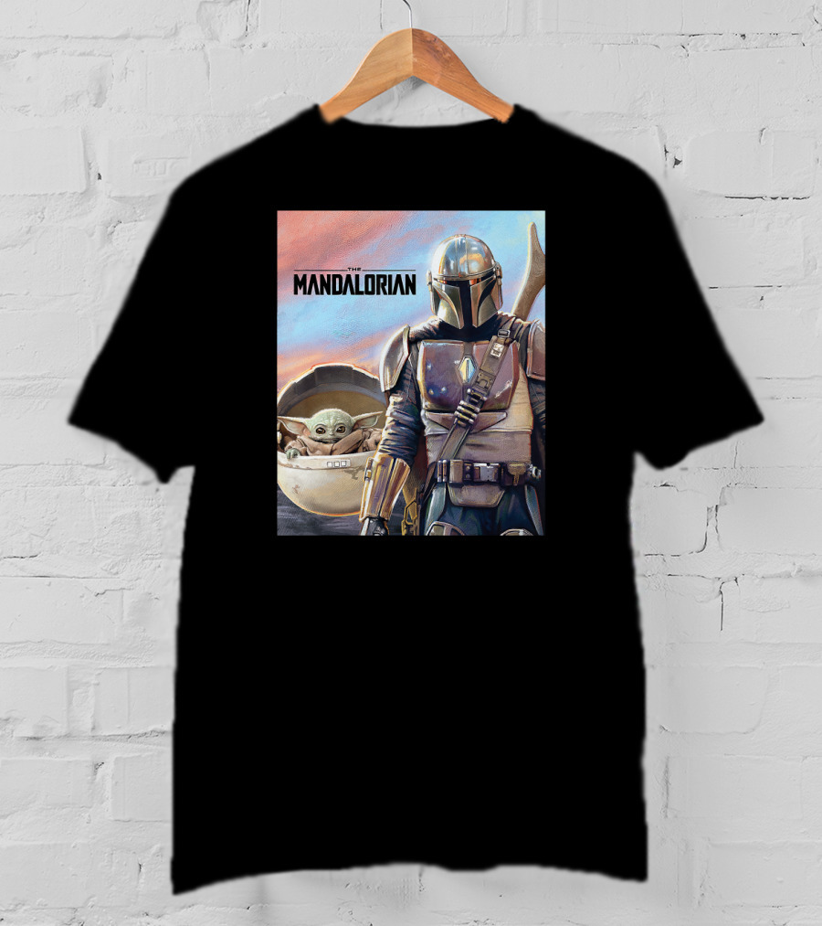 The Mandalorian Star Wars The Child Painting Scene T-Shirt
